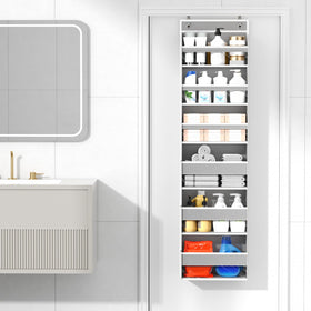 Mefirt door-hanging organizer with six large pockets keeps laundry and toys organized.