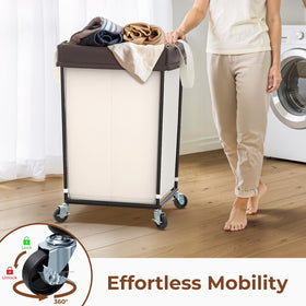 Mefirt durable Oxford fabric resists wear for long-lasting laundry organization.
