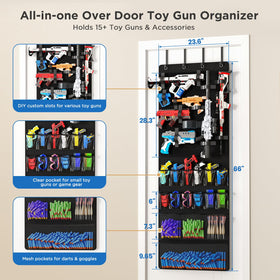 Mefirt organizer features reinforced hooks and Velcro for stable display