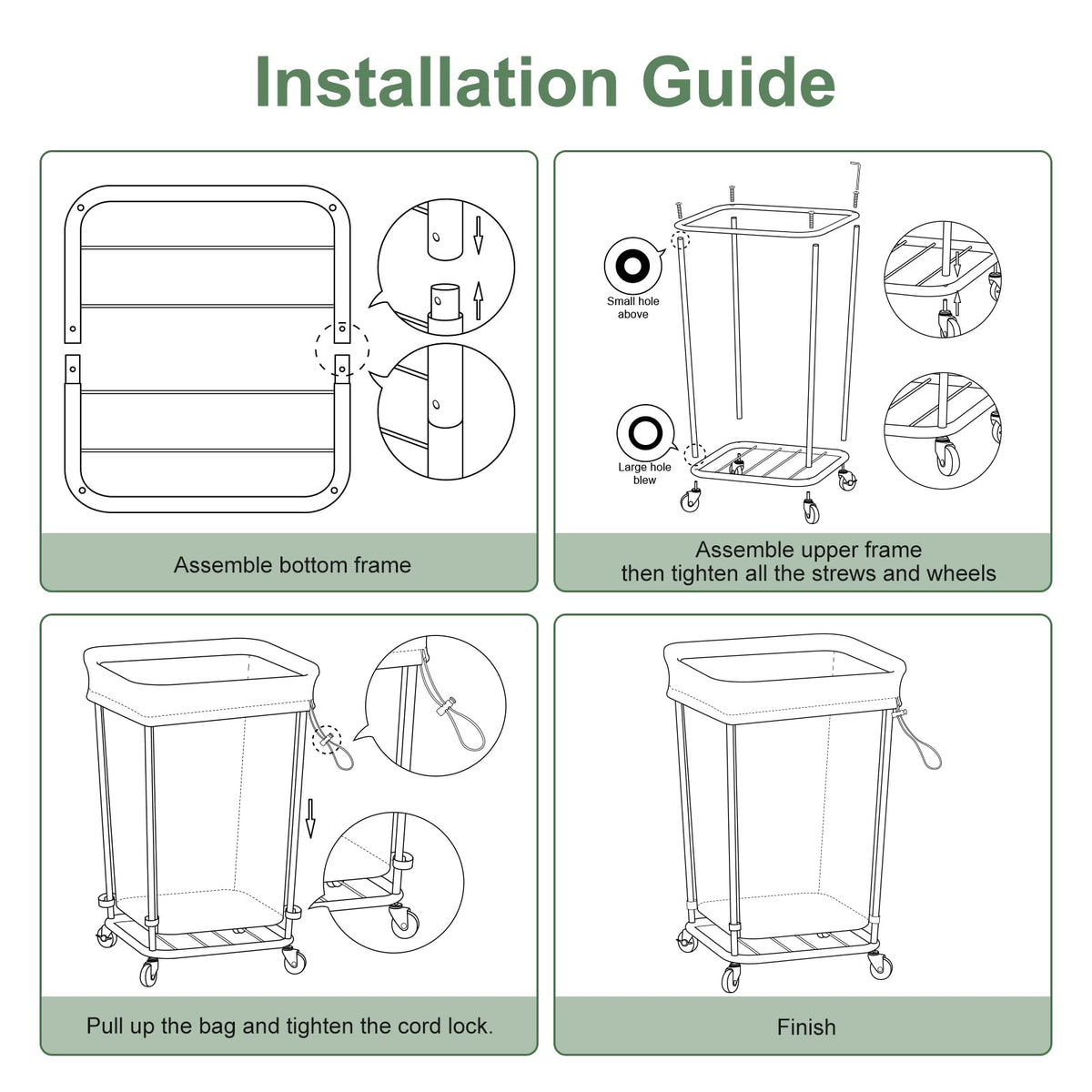 Mefirt spacious hamper supports heavy loads with mobility and convenience.