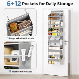 Mefirt sturdy non-woven fabric organizer maintains shape for durable door storage.