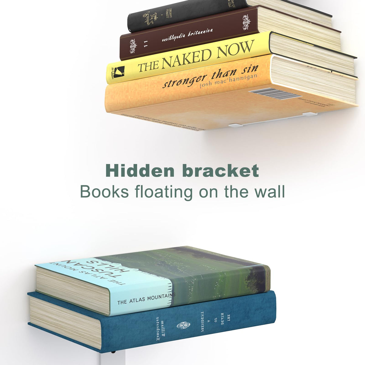 Mefirt wall-mounted shelves displaying books and decor in a neat setup