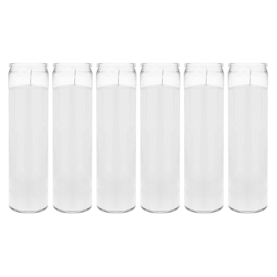 Mega Candles prayer candle in a glass container for church services