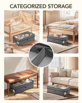 Megapuxin under-bed storage with wheels is ideal for dorm rooms and small spaces