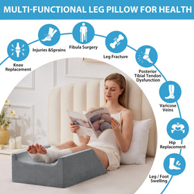 MEGCXIT ergonomic leg wedge with U-shaped groove keeps legs in place overnight.