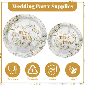 MEHOFOND tablecloth 9x4.5 ft creates a cohesive wedding backdrop.