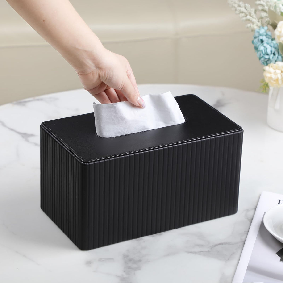 Meibooch decorative tissue holder adds a stylish touch to any room.