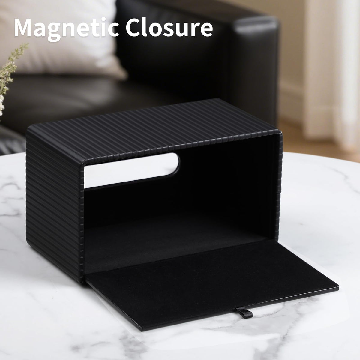 Meibooch PU leather rectangle texture is water-resistant and easy to wipe.
