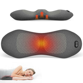 MEIJINEX 3in-1 Smooth Spine Pillow front view supports posture and relieves lower back tension