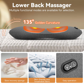 MEIJINEX 3in-1 Smooth Spine Pillow memory foam curve contours to your spine