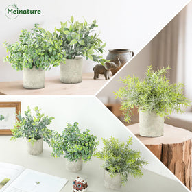 Meinature realistic artificial plant detail highlights veins and matte finish.