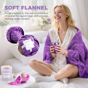 MEINESQIS cozy flannel blanket for cozy nights
