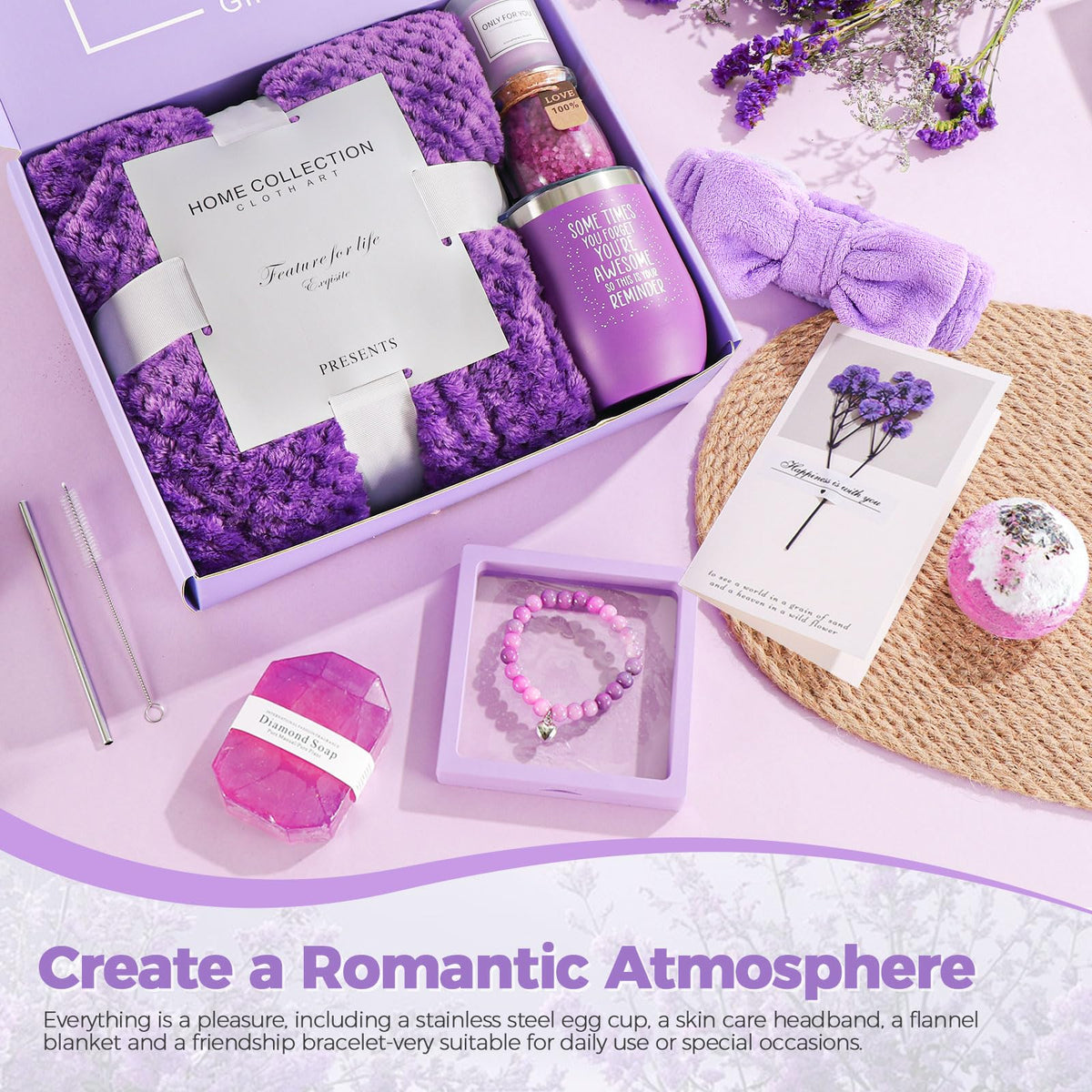 MEINESQIS lavender candle ambiance for calm evenings