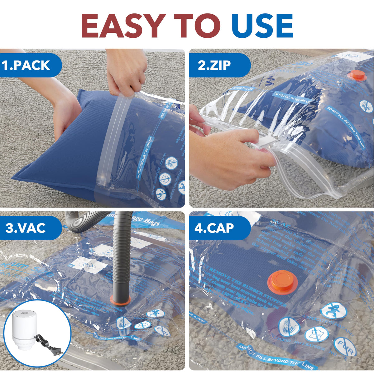 MEIQIHOME airtight seal technology keeps contents protected from moisture and leaks.