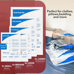 Meiqihome medium bag compacting shirts for neat wardrobe storage.