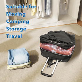 Meiqihome ultra-compact travel roll-up bag kept flat in suitcase.