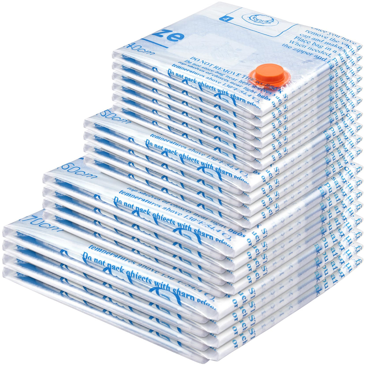 MEIQIHOME vacuum storage bags 18-pack for clothes maximize closet space.