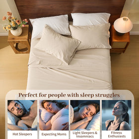 Meishang linen sheets king fabric texture highlighting natural linen weave and breathability