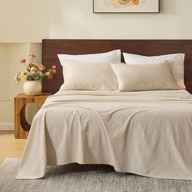 Meishang linen sheets king packaging showing premium eco-friendly presentation