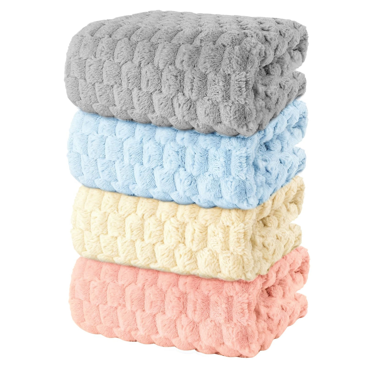 Meishiqi bath towels 4-pack large provide a roomy wrap after shower.
