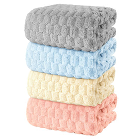 Meishiqi bath towels 4-pack large provide a roomy wrap after shower.