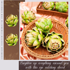 Meiwlong artichoke decor in a bowl creates a warm living room accent