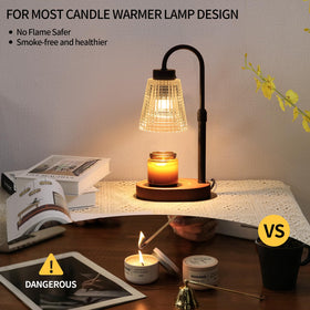 MEIXISUE adjustable-height lamp fitting jars up to six inches tall.