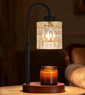 MEIXISUE black candle warmer lamp with dimmer for flameless fragrance and safer ambiance.