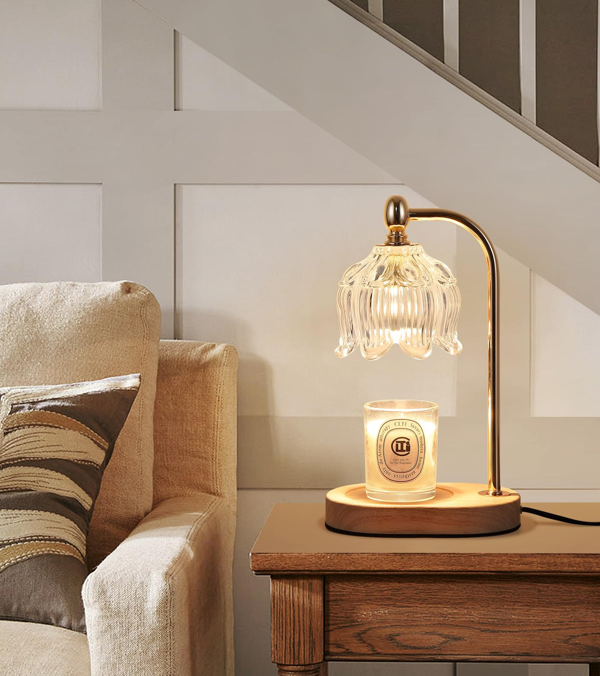 MEIXISUE candle warmer lamp bedroom decor for calming light