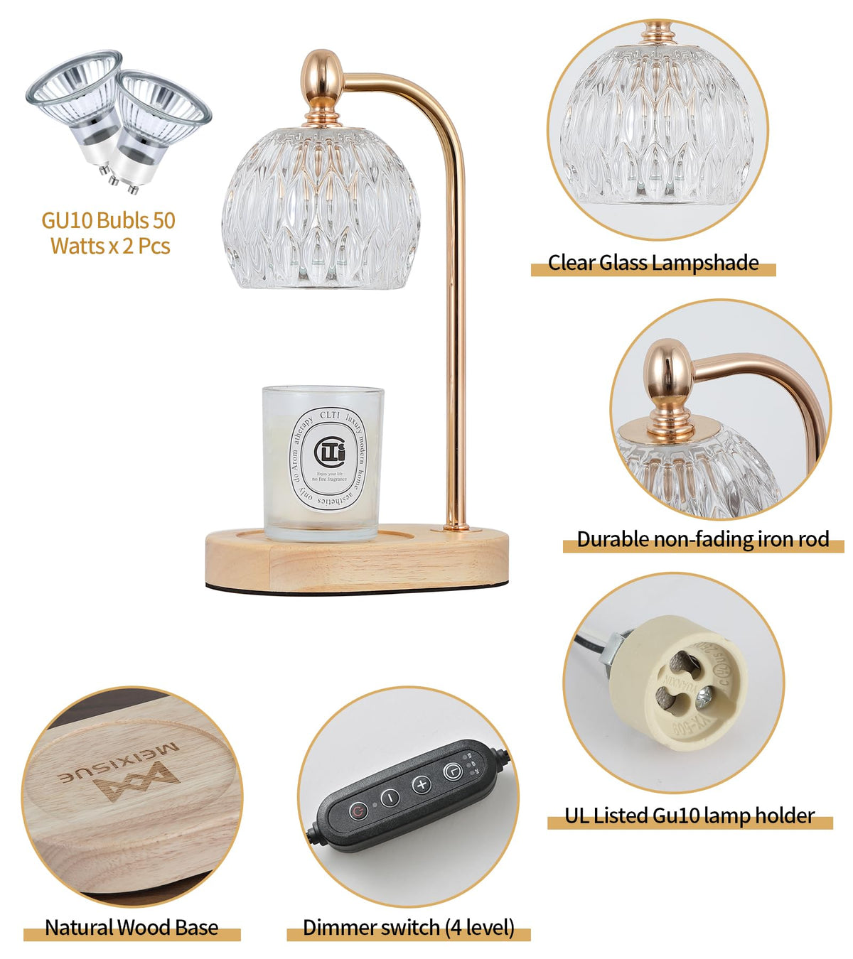 MEIXISUE crystal table lamp packaging showcases a stylish gift option