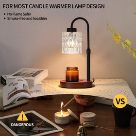 MEIXISUE dimmer candle warmer lamp demonstrates adjustable brightness.