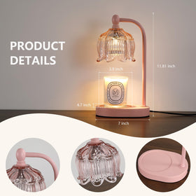 Meixisue pink candle warmer lamp in cozy bedroom decor