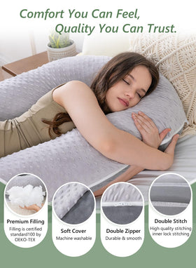 Meiz long pillow designed for couples promotes undisturbed rest and closeness.