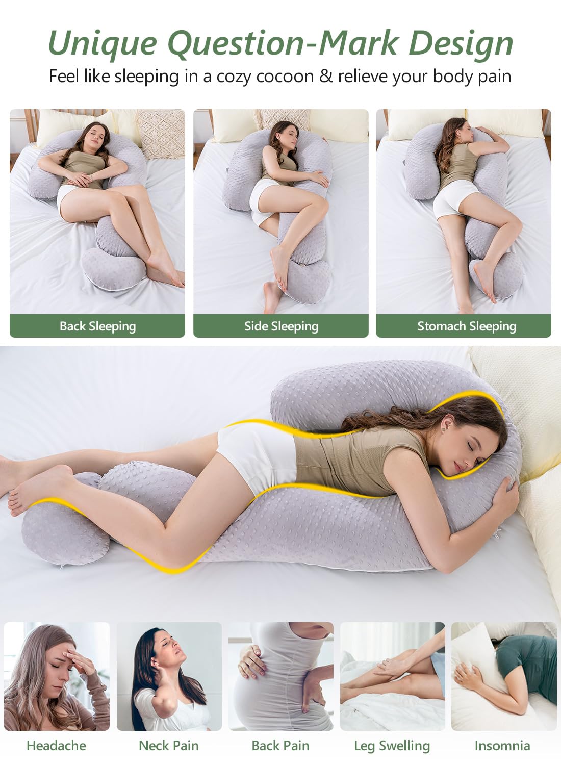 Detachable Meiz heart cushion adds hugging comfort and lumbar support.