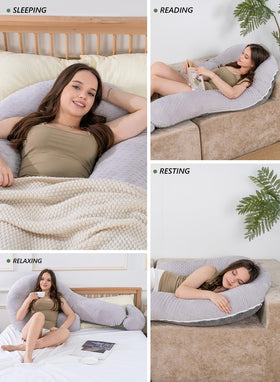 Meiz ergonomic full-body support helps spine alignment for better rest.