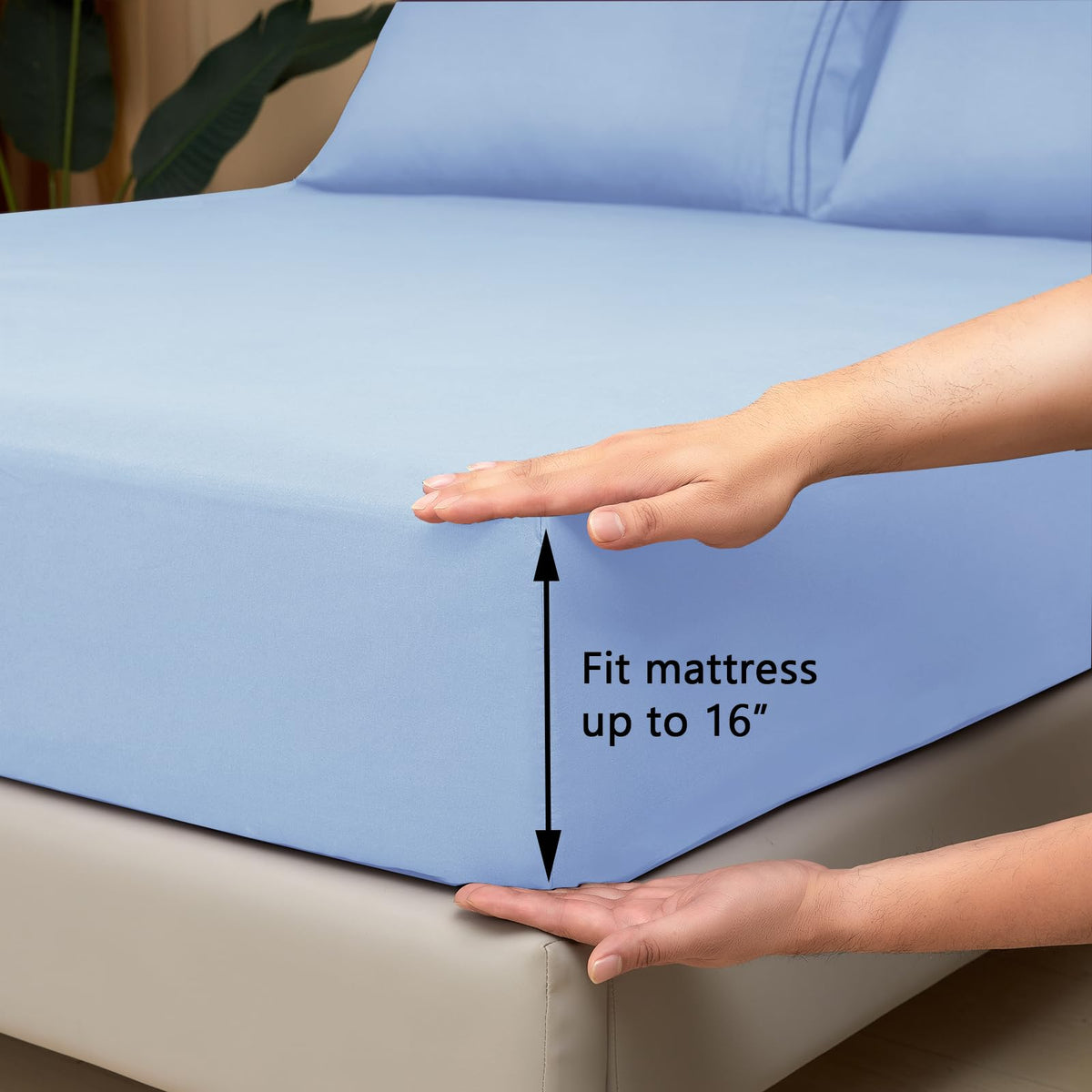 Mejoroom Queen Sheet Set breathable fabric keeps you cool while sleeping