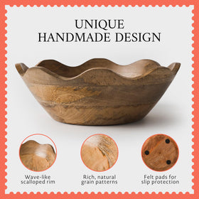 Mela Artisans table centerpiece ideas with scalloped silhouette.