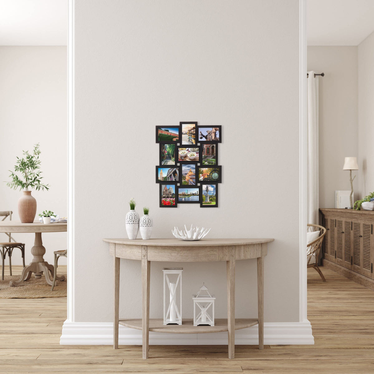 MELANNCO sawtooth hangers support horizontal or vertical mounting.