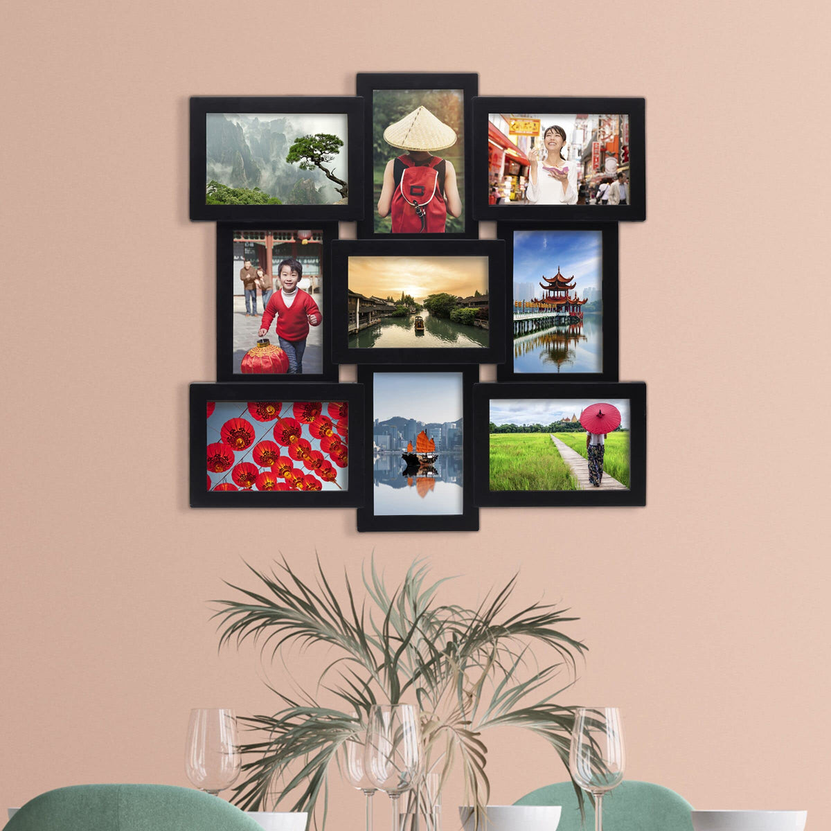 Melannco collage frame blends with modern or traditional interiors