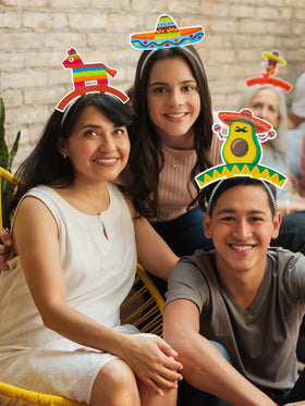 Melisheer chili pepper design headband adds colorful accents.