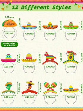 Melisheer headband taco design adds playful flair for fiestas and costumes.
