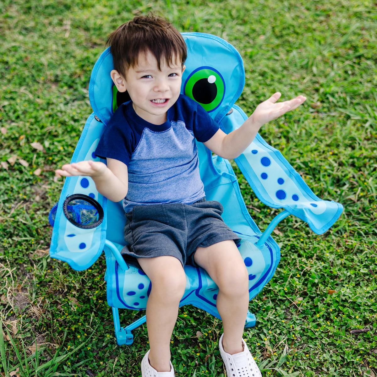 Melissa & Doug Sunny Patch Octopus chair with cup holder for kids