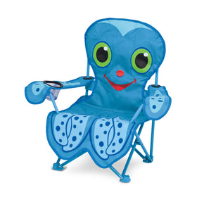 Melissa & Doug Sunny Patch Flex Octopus folding chair open for outdoor seating