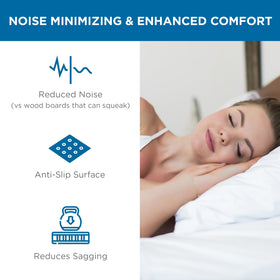Meliusly bunkie-board slats-compatible design fits most bed frames