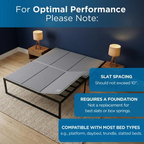 Meliusly bunkie board sits flush under the mattress with no visible edges.
