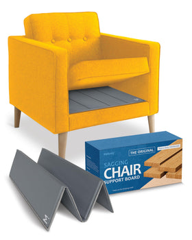 Meliusly heavy-duty chair cushion support under the seat for a firmer 17x22 fit.