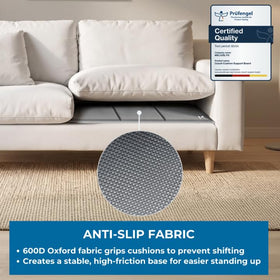 Meliusly works with sofas, loveseats, and sectionals to prevent sinking