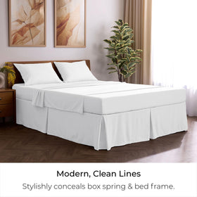 Mellanni bed skirt king-size fit at 78x80 inches with a tailored drop.