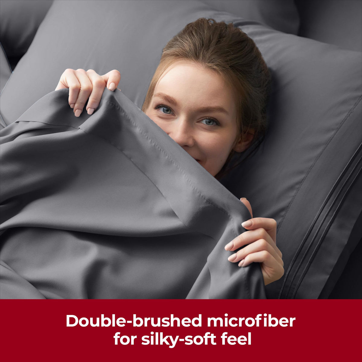 Mellanni oeko tex certified label signals safe, breathable bedding.