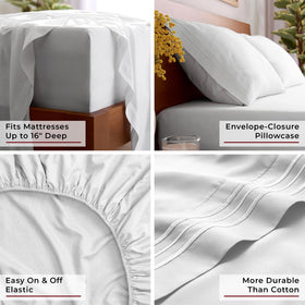 Mellanni cooling weave supports temperature-regulated rest on twin-xl setup